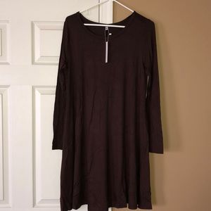 NWT brown skater dress -XL